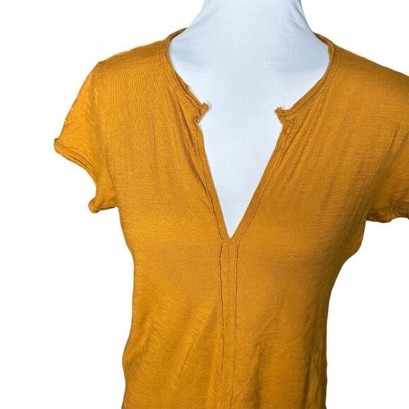 Pilro and the Letterpress spliced mustard yellow tee S Small - Picture 7 of 8